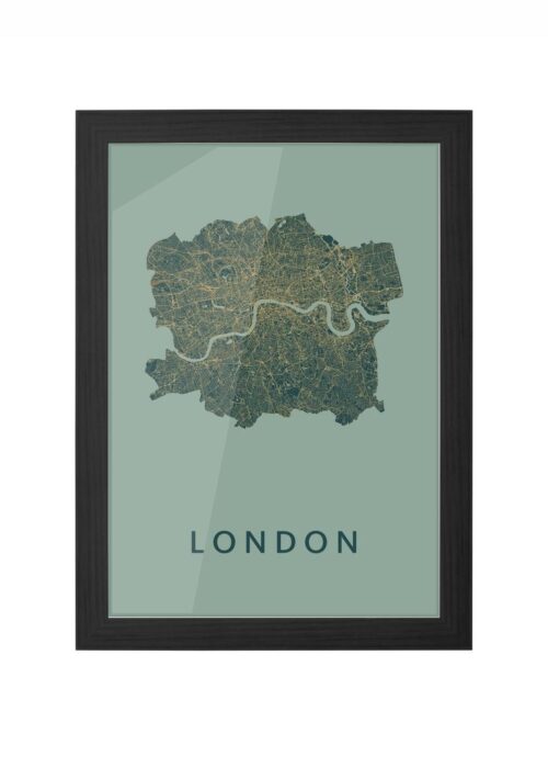 London Amazon Ingelijst in Zwart lijst Kopen | Kunst in Kaart