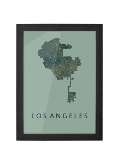 Los Angeles Amazon Ingelijst in Zwart lijst Kopen | Kunst in Kaart
