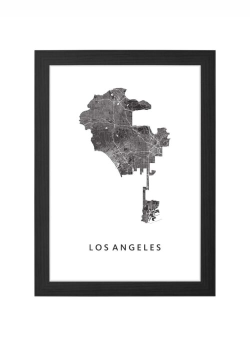 Los Angeles White Ingelijst in Zwart lijst Kopen | Kunst in Kaart
