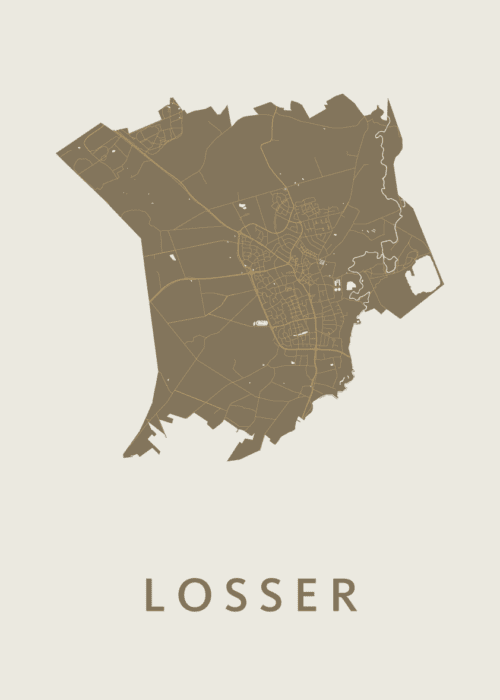 Losser Gold Stadskaart Poster Kopen