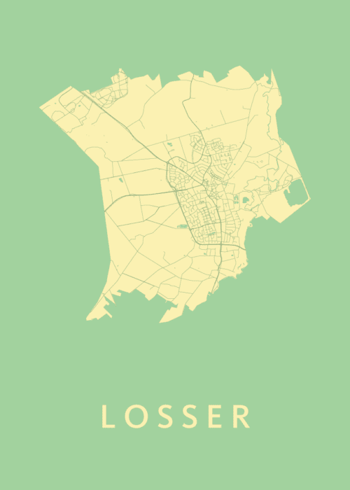 Losser Spring Stadskaart Poster Kopen