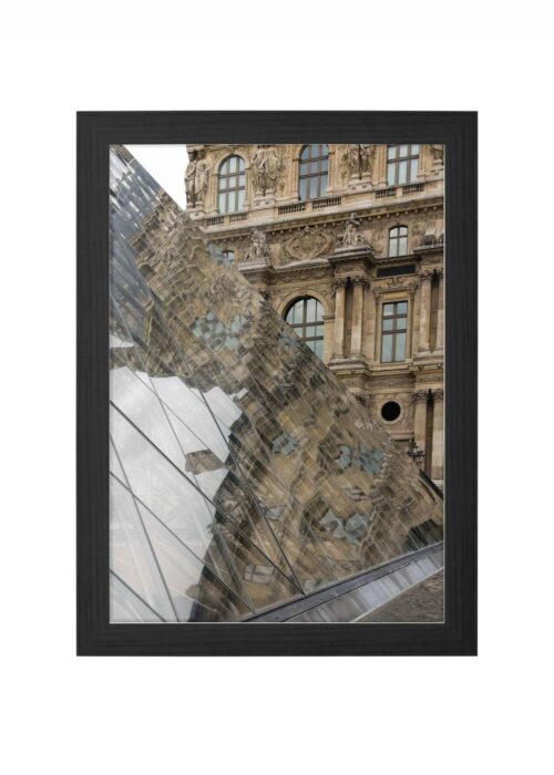 louvre fotografie poster ingelijst in zwarte lijst
