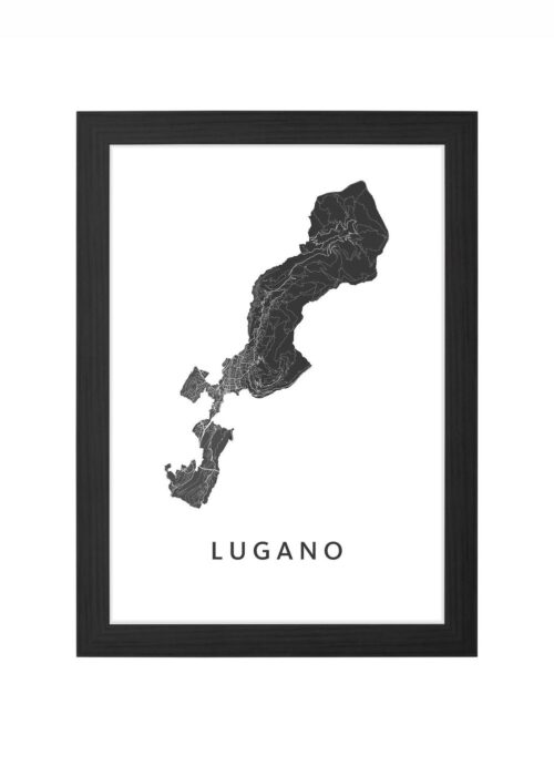 Lugano Ingelijst in Zwart lijst Kopen | Kunst in Kaart