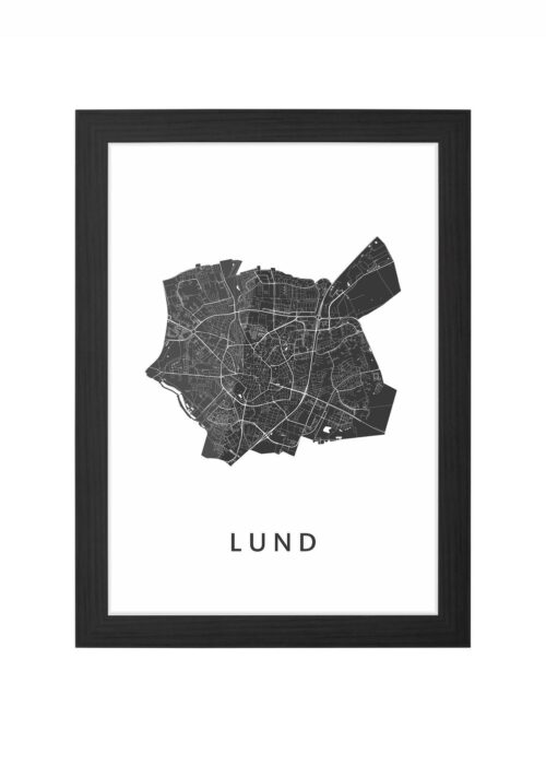 Lund Ingelijst in Zwart lijst Kopen | Kunst in Kaart