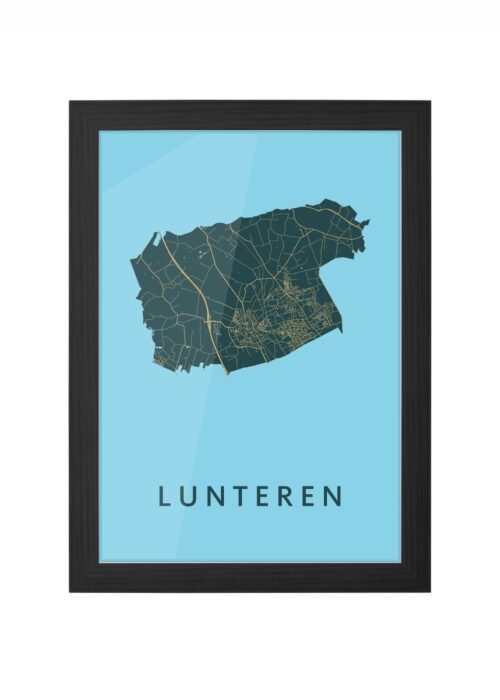 Lunteren Azure Ingelijst in Zwart lijst Kopen | Kunst in Kaart