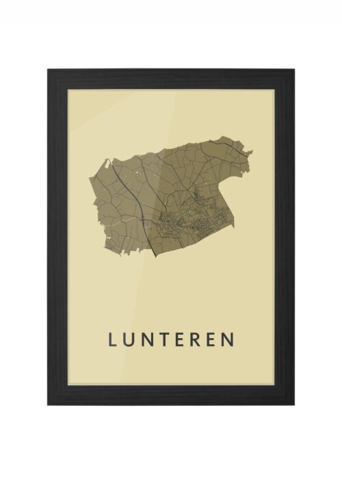Lunteren GoldenRod Ingelijst in Zwart lijst Kopen | Kunst in Kaart