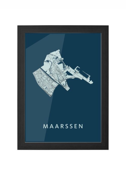 Maarssen Navy Ingelijst in Zwart lijst Kopen | Kunst in Kaart