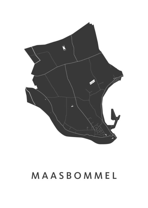 Maasbommel Stadskaart Poster Kopen