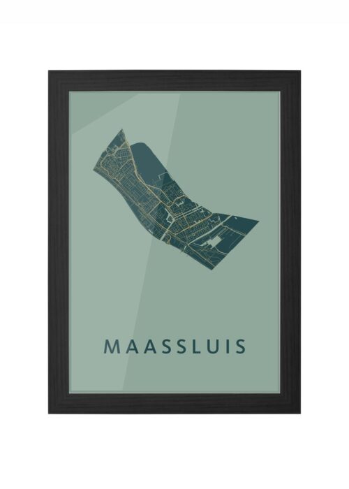 Maassluis Amazon Ingelijst in Zwart lijst Kopen | Kunst in Kaart