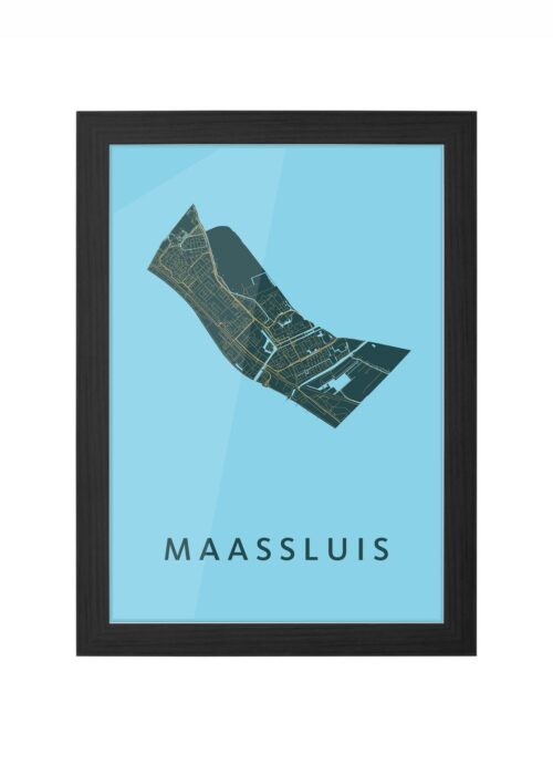 Maassluis Azure Ingelijst in Zwart lijst Kopen | Kunst in Kaart