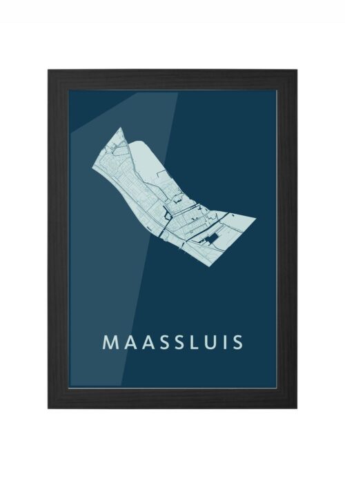 Maassluis Feldgrau Ingelijst in Zwart lijst Kopen | Kunst in Kaart