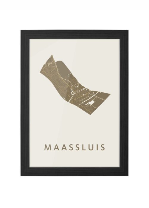 Maassluis Gold Ingelijst in Zwart lijst Kopen | Kunst in Kaart