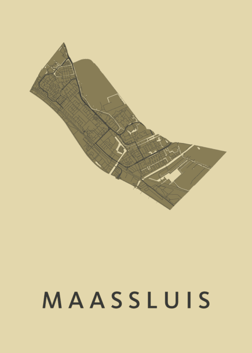 Maassluis GoldenRod Stadskaart Poster Kopen