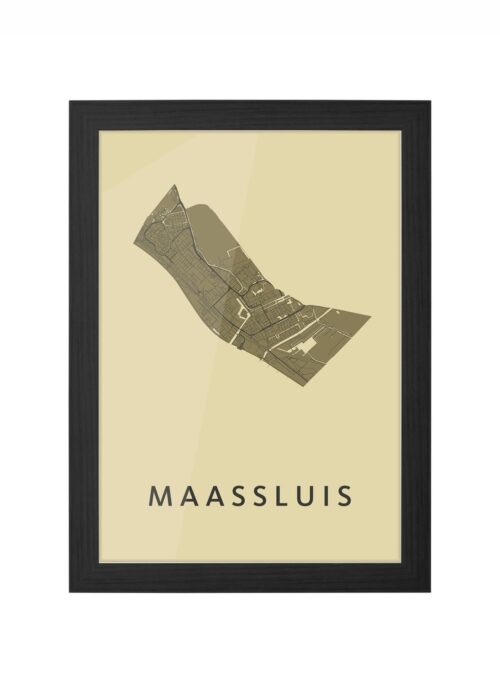 Maassluis GoldenRod Ingelijst in Zwart lijst Kopen | Kunst in Kaart