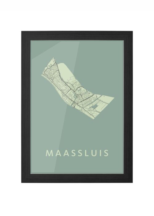 Maassluis Olive Ingelijst in Zwart lijst Kopen | Kunst in Kaart