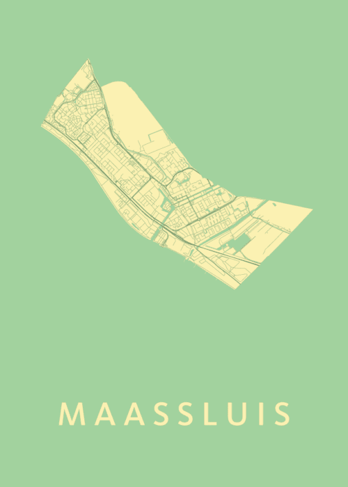 Maassluis Spring Stadskaart Poster Kopen