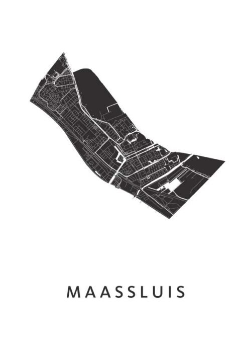 Maassluis Stadskaart - White