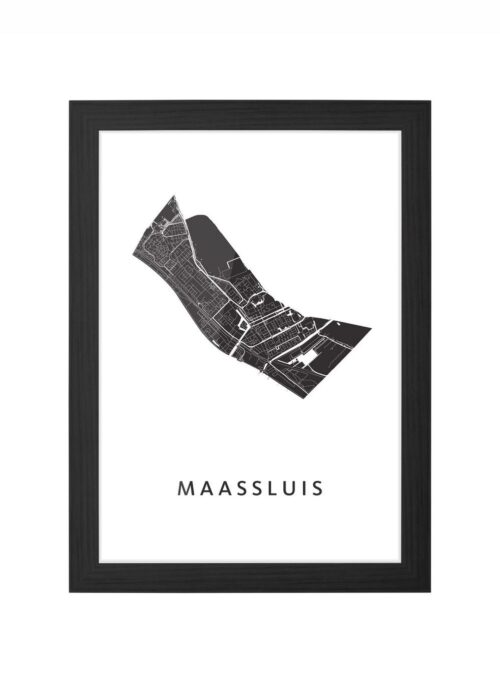 Maassluis White Ingelijst in Zwart lijst Kopen | Kunst in Kaart