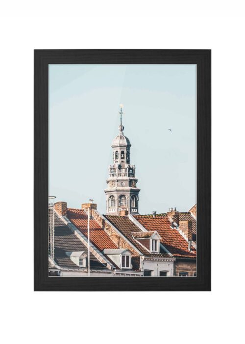 gemeentehuis fotografie poster ingelijst in zwarte lijst