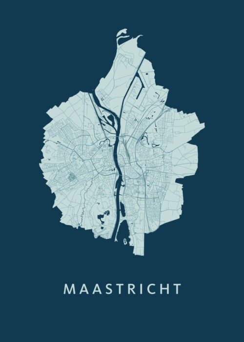 Maastricht Stadskaart Poster Feldgrau