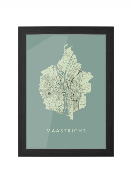 Maastricht Olive Ingelijst in Zwart lijst Kopen | Kunst in Kaart