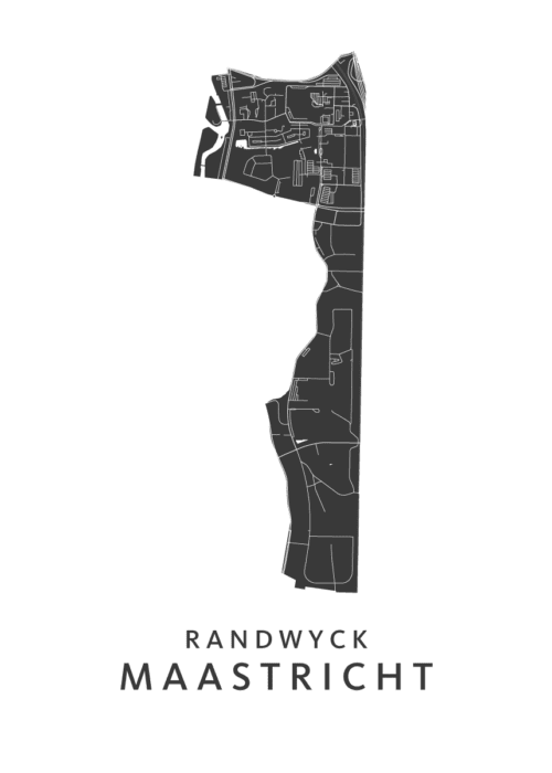 Maastricht - Randwyck Wijkkaart poster