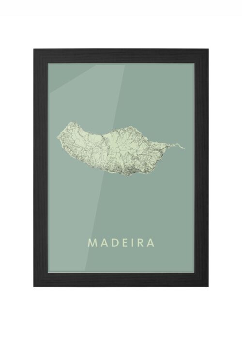 Udine Stadskaart Plattegrond Poster ingelijst in zwarte lijst