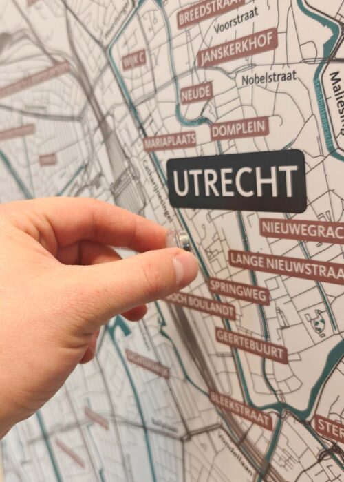 magneetbord stadskaart voor op kantoor