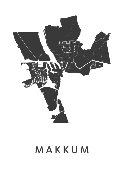 Makkum Stadskaart Poster Kopen