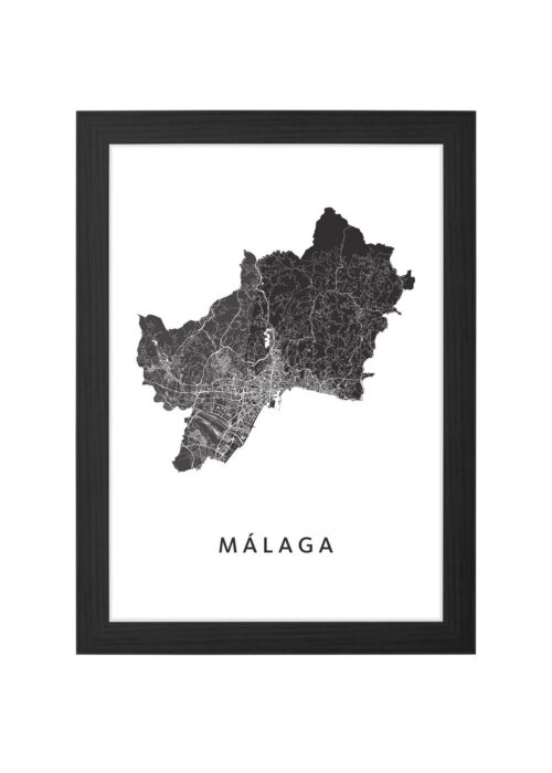 Málaga Ingelijst in Zwart lijst Kopen | Kunst in Kaart