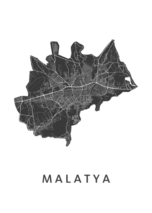 Malatya Stadskaart Poster Kopen