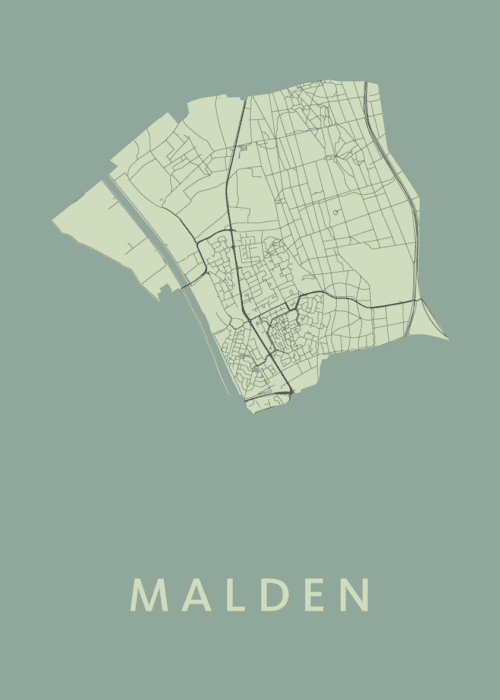 Malden Olive Stadskaart Poster Kopen