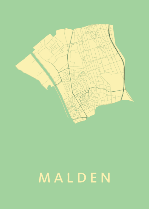 Malden Spring Stadskaart Poster Kopen