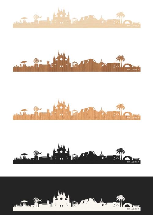 Duurzame Houten Skyline van Mallorca