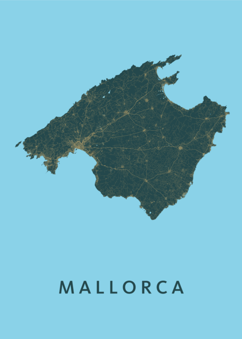 Mallorca Stadskaart poster