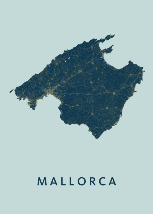 Mallorca Stadskaart poster