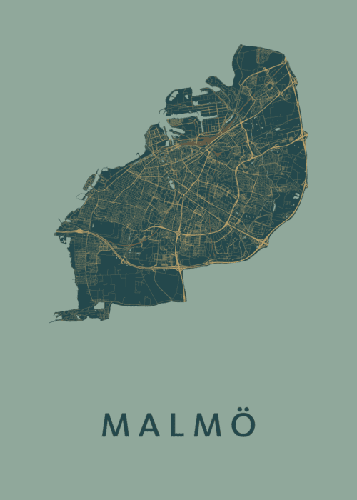 Malmö Stadskaart - Amazon poster