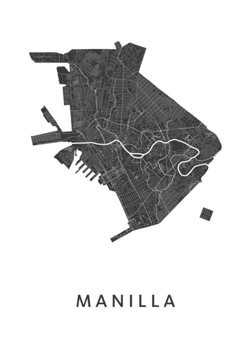 Manilla Stadskaart Poster Kopen
