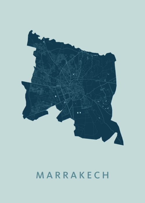 Marrakech Mint Stadskaart Poster Kopen