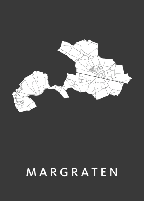 Margraten Stadskaart poster Black