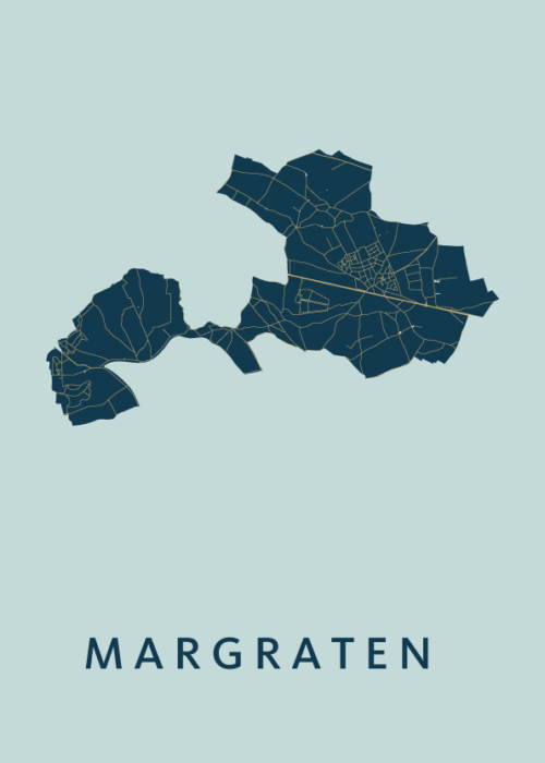Margraten Stadskaart poster Prussian