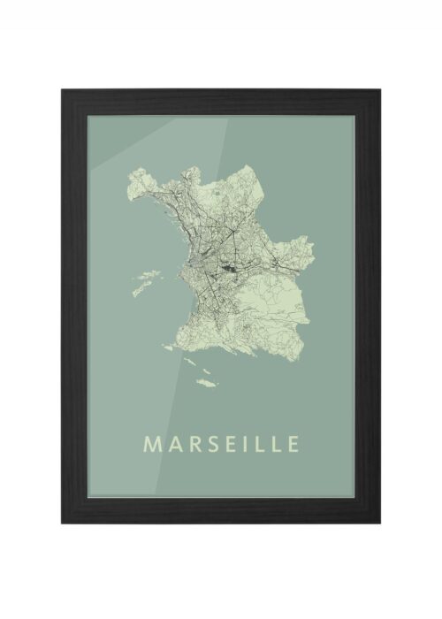 Marseille Olive Ingelijst in Zwart lijst Kopen | Kunst in Kaart