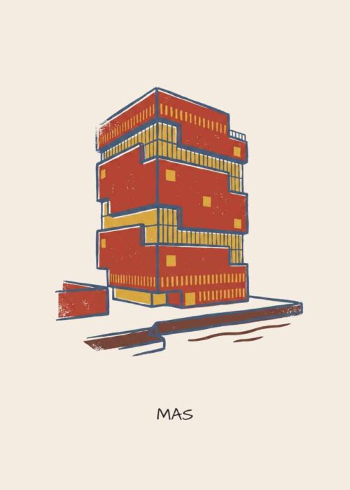 MAS Antwerpen - Linosnede-stijl
