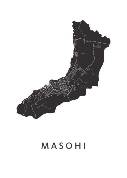 Masohi Kaart Poster
