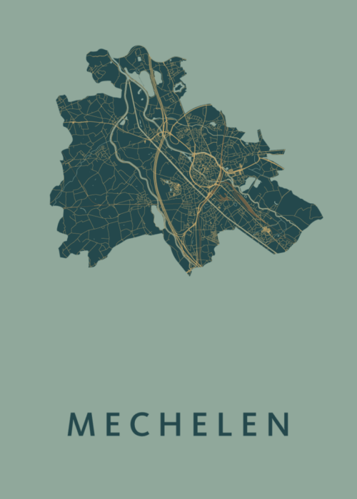 Mechelen Amazon Stadskaart Poster Kopen