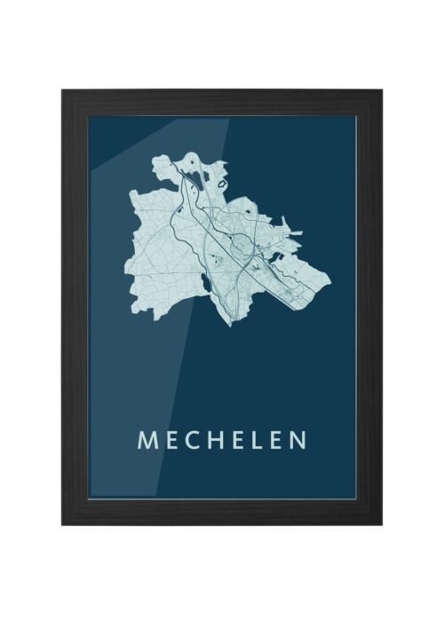 Mechelen Feldgrau Ingelijst in Zwart lijst Kopen | Kunst in Kaart