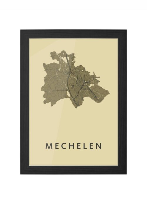 Mechelen GoldenRod Ingelijst in Zwart lijst Kopen | Kunst in Kaart