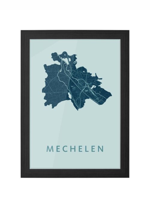 Mechelen Mint Ingelijst in Zwart lijst Kopen | Kunst in Kaart