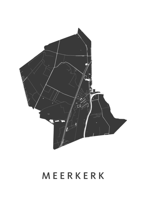 Meerkerk Stadskaart Poster Kopen