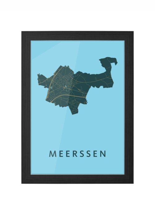 Meerssen Azure Ingelijst in Zwart lijst Kopen | Kunst in Kaart